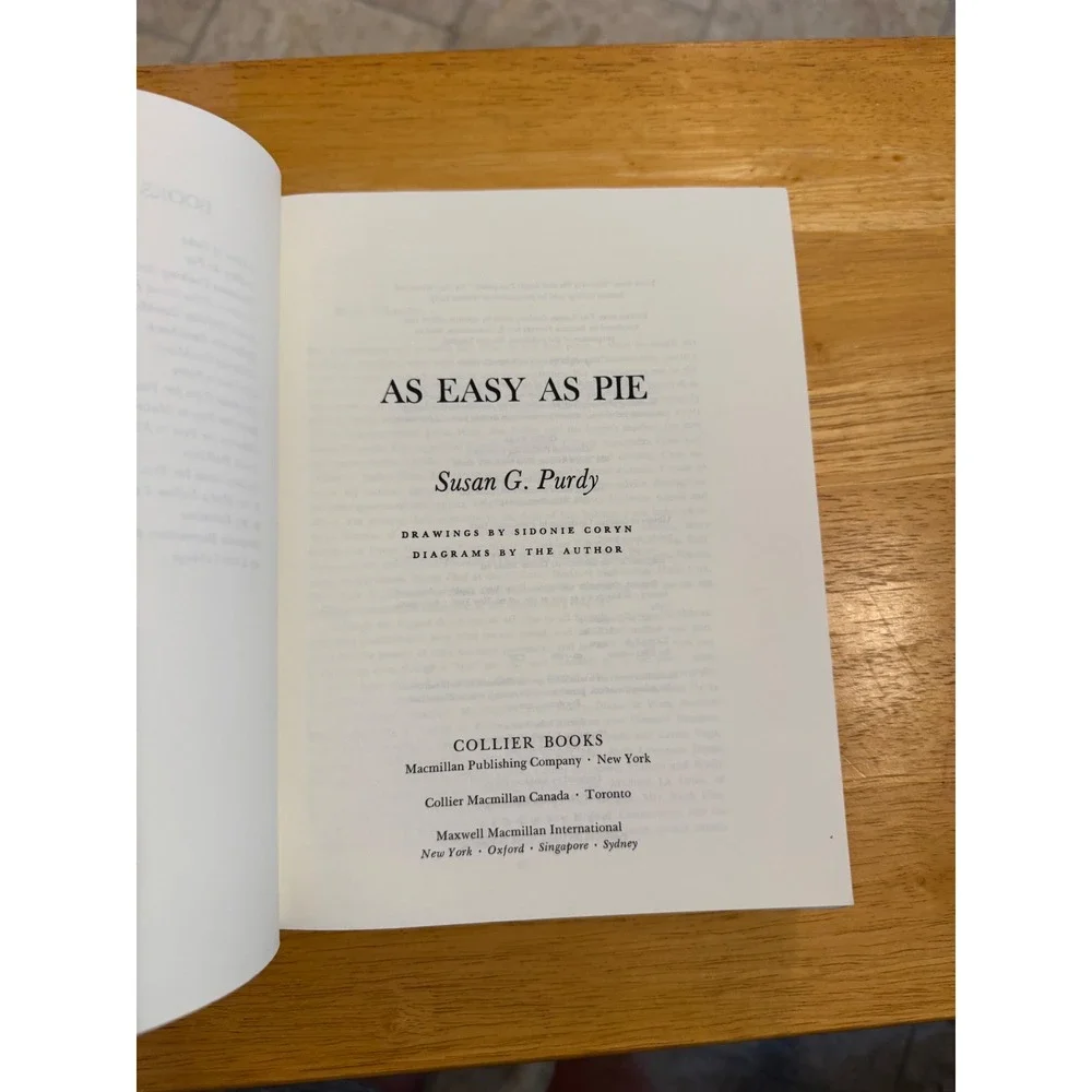 As Easy As Pie Susan G Purdy Cookbook 1990 Paperback 350 Recipes Baking Guide